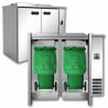 Poubelle réfrigérée 2 bacs  Poubelles inox