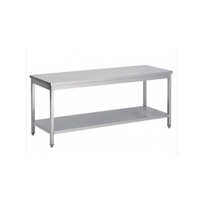 Table inox centrale P600mm  Tables de travail inox