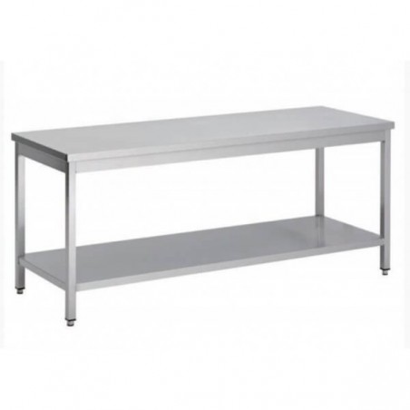 Table inox centrale P600mm  Tables de travail inox