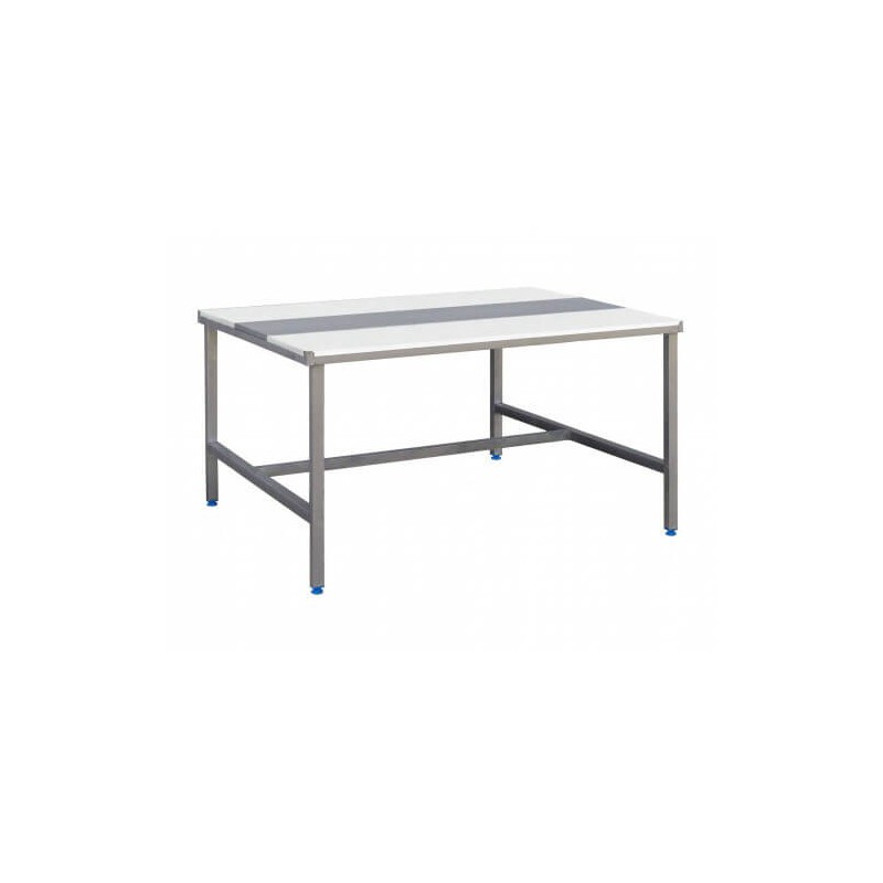 Table inox de travail avec étagère, avec dosseret, 600x600 mm - Virtus  group - Tables de Travail Inox - référence HCA0018 - Stock-Direct CHR