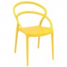 Lot de 4 chaises TOULON jaune  CHAISES EN POLYPROPYLÈNE