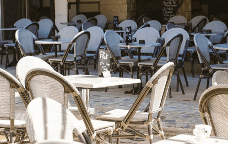 Chaise, Fauteuil terrasse de café restaurant