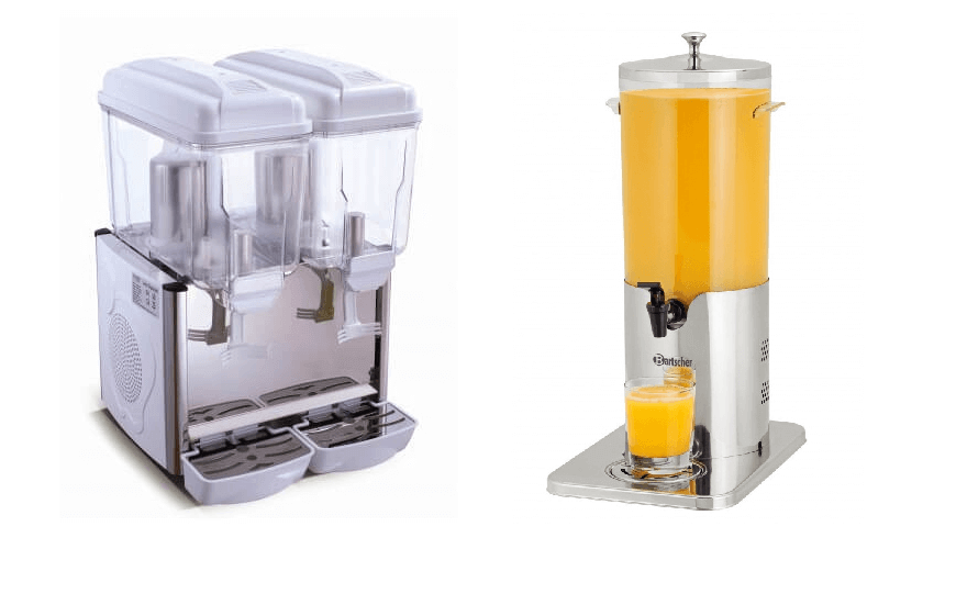 Refrigerated juice dispensers