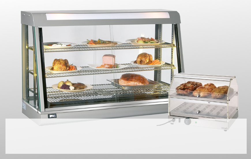 Heated display cabinets